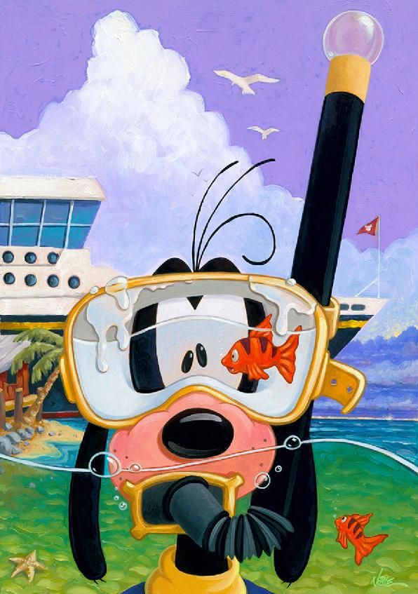 596x847 My Goofy Painting My Hubby Bought Me On Our First Disney Cruise - Goofy Painting