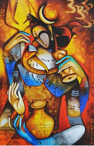 324x500 Shiva Abstract Art - Google Painting