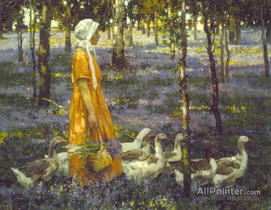900x697 Stanley Royle The Goosegirl Oil Painting Reproductions For Sale - Goose Girl Painting