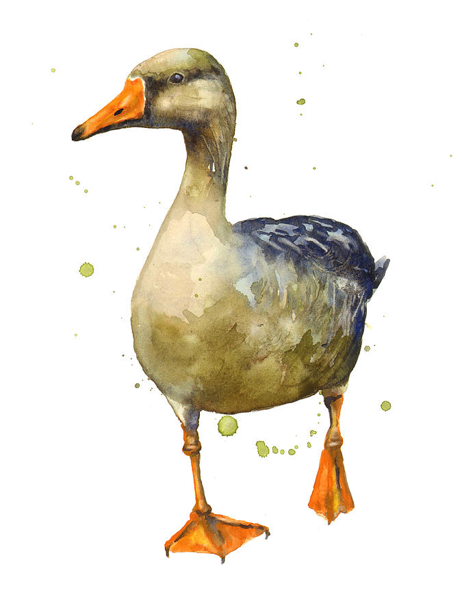 675x900 Goose Painting Painting By Alison Fennell - Goose Painting