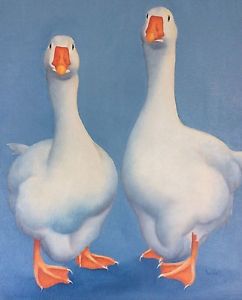 242x300 Goose Geese Original Oil Painting Ebay - Goose Painting
