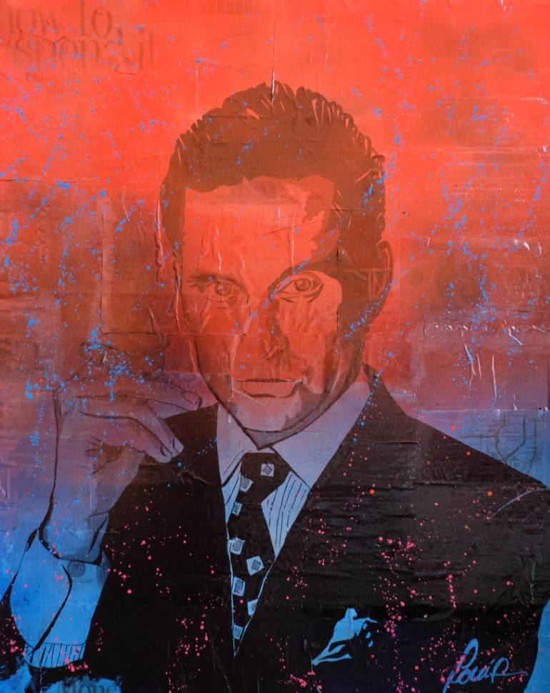 770x970 Saatchi Art The Whale Of Wall Street Painting By Louis Nicolas Darbon - Gordon Gekko Painting