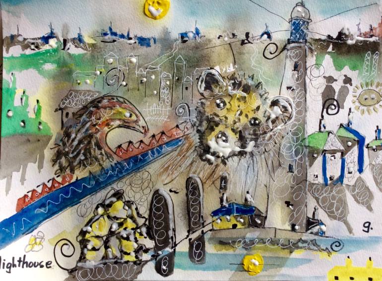 770x566 Saatchi Art Lighthouse Painting By Gordon Bell - Gordon Lighthouse Painting