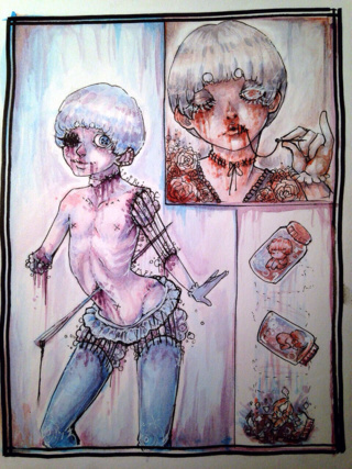 320x427 Liked Drawings By Iibambichan - Gore Painting