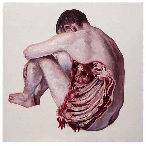 500x498 Art Painting Gore Anatomy Macabre Gonzalo Asylum Art - Gore Painting