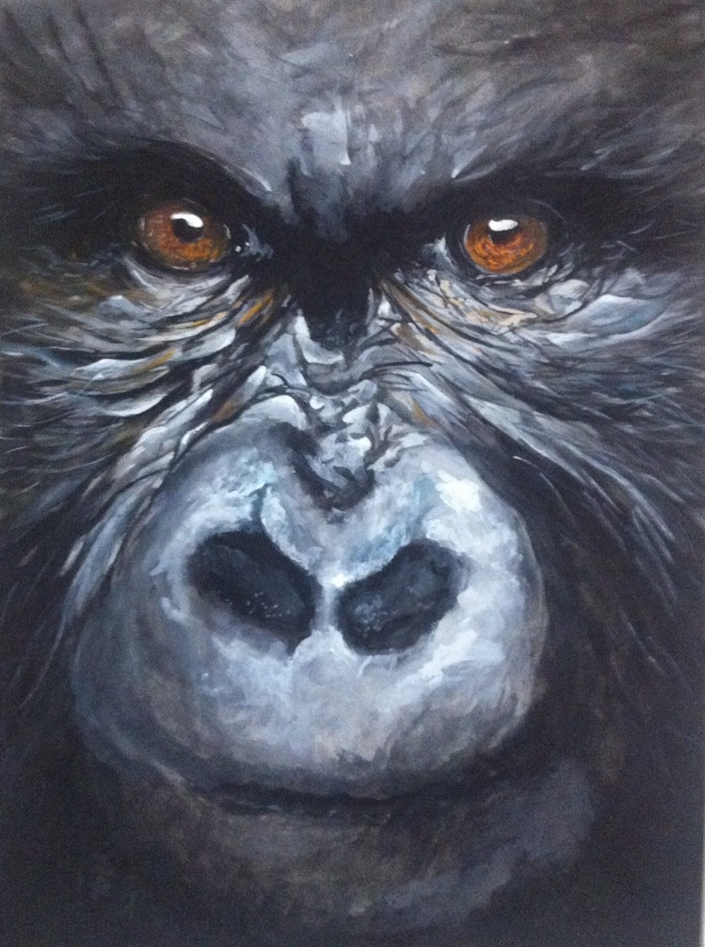 1000x1343 Gorilla Painting By Peter Bailey - Gorilla Painting