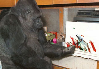 400x279 Gorilla Art - Gorilla Painting