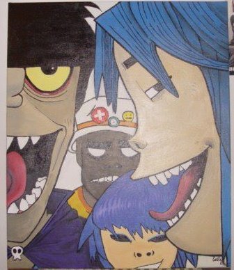 336x388 Gorillaz Painting D By Lady Saw - Gorillaz Painting