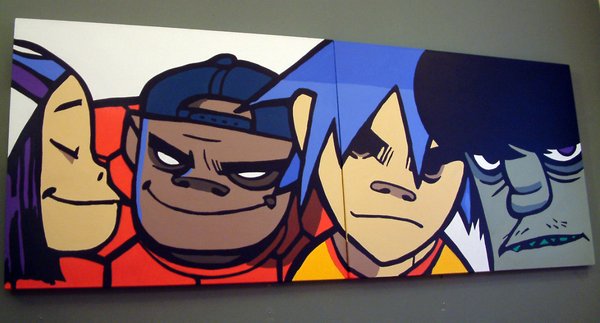 600x323 Gorillaz By Retroworks - Gorillaz Painting