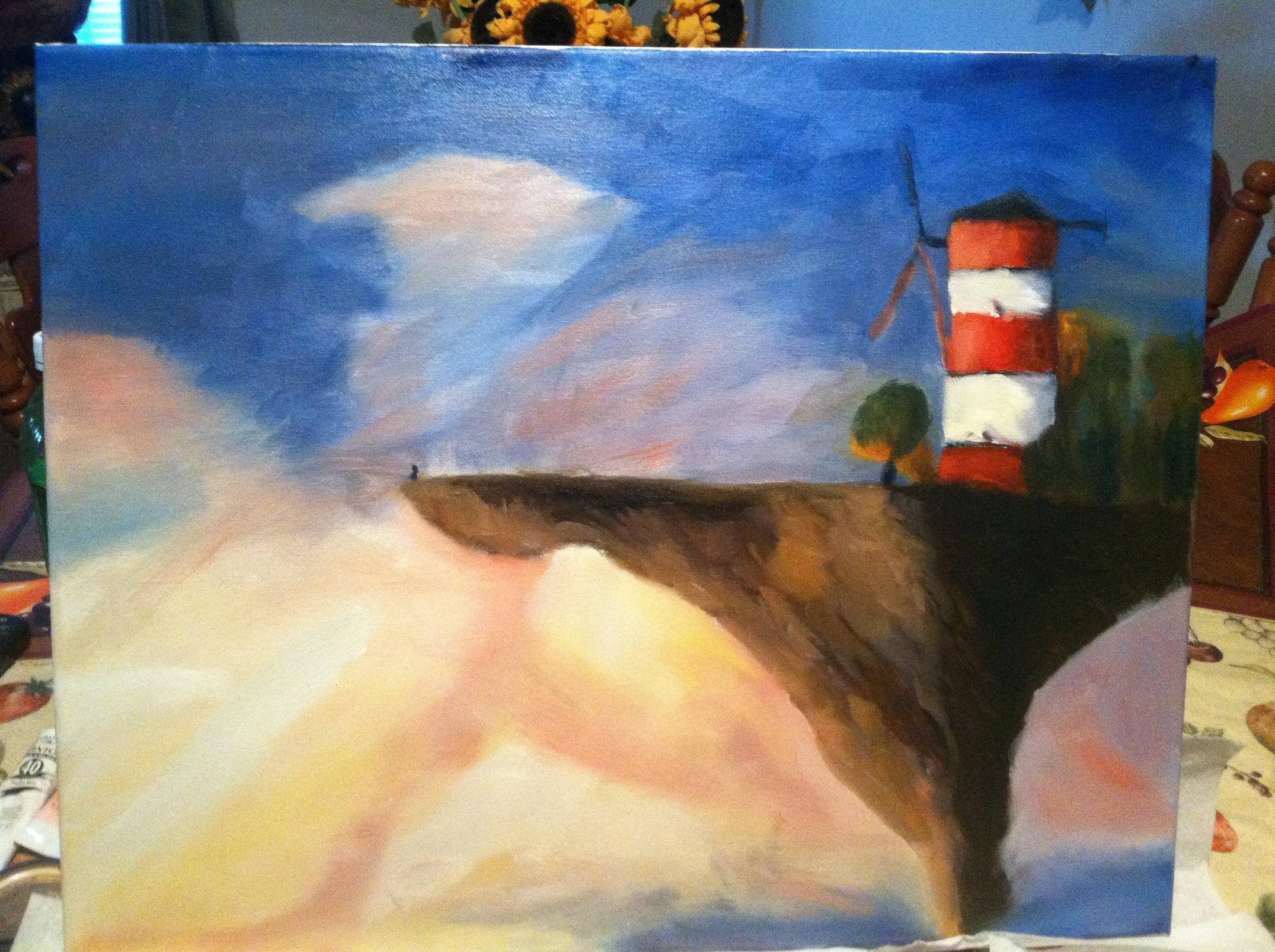 2151x1607 Gorillaz Inspired Oil Painting (Feel Good Inc Windmill) Art - Gorillaz Painting