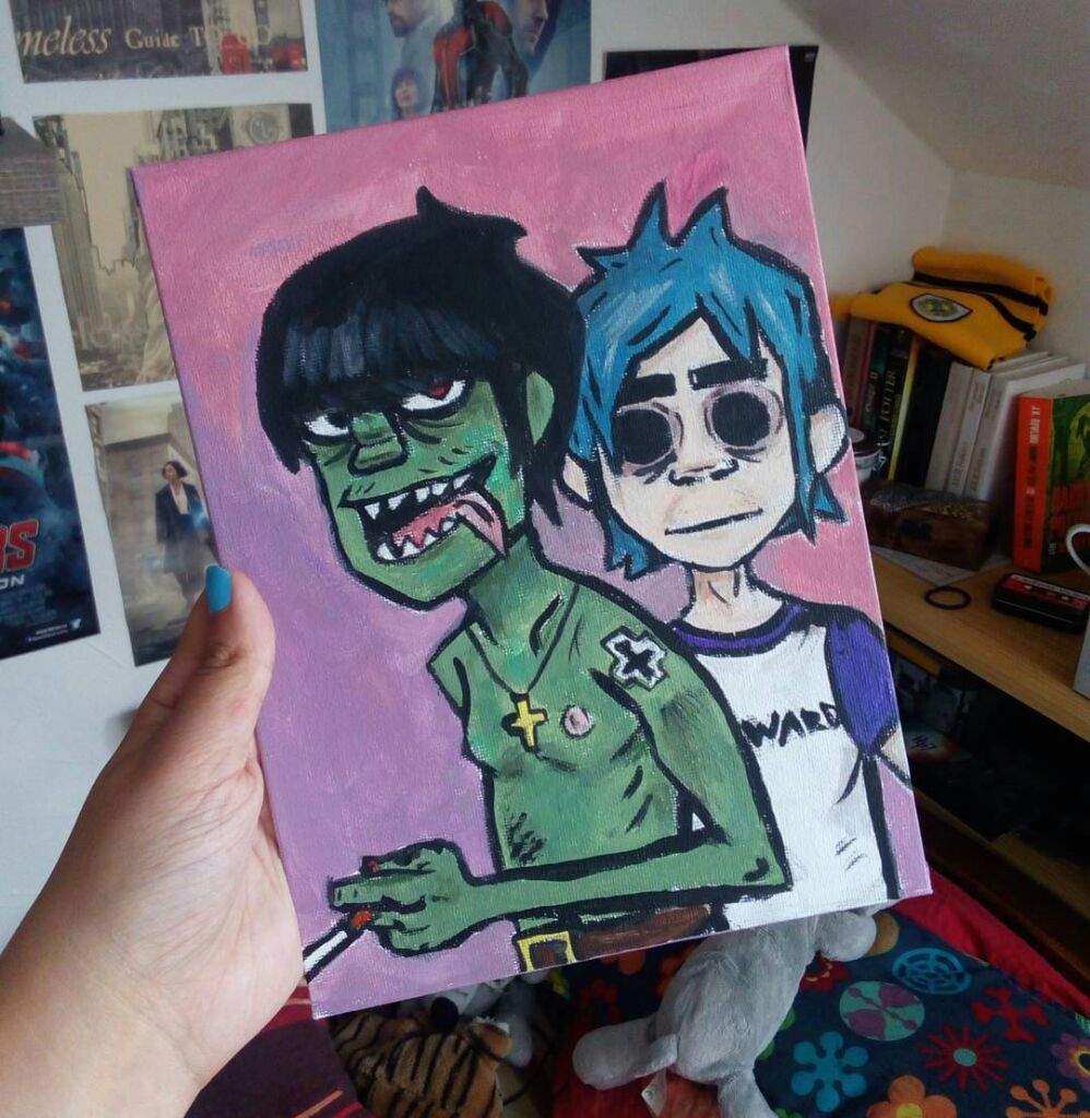 998x1024 Murdoc And 2 D Painting Gorillaz Amino - Gorillaz Painting