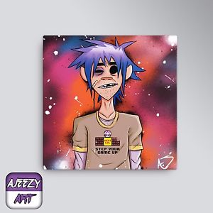 300x300 Painting Of 2 D Inspisired By Gorillaz Ebay - Gorillaz Painting