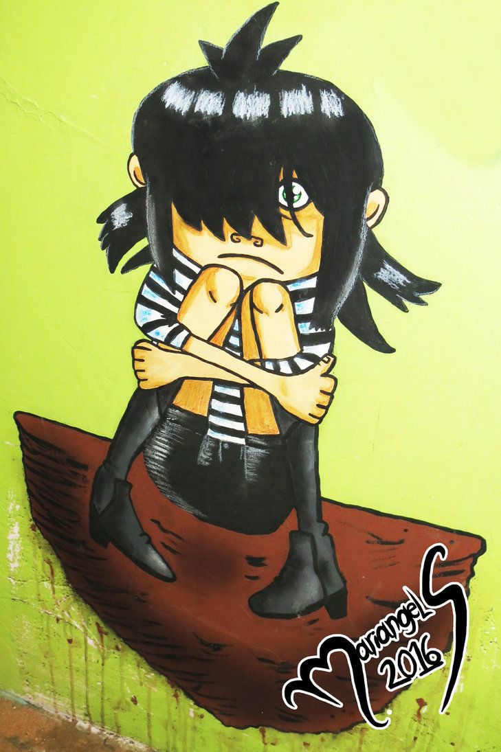 729x1095 Painting Of Noodle From The Band Gorillaz By Mariangel Art - Gorillaz Painting
