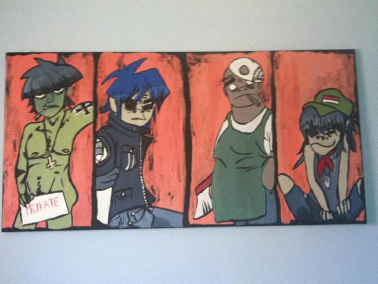 770x578 Saatchi Art Gorillaz Painting By Alex Huebner - Gorillaz Painting