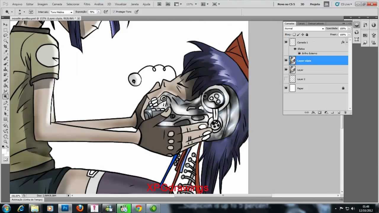 1280x720 Speed Painting Gorillaz (Noodle) - Gorillaz Painting