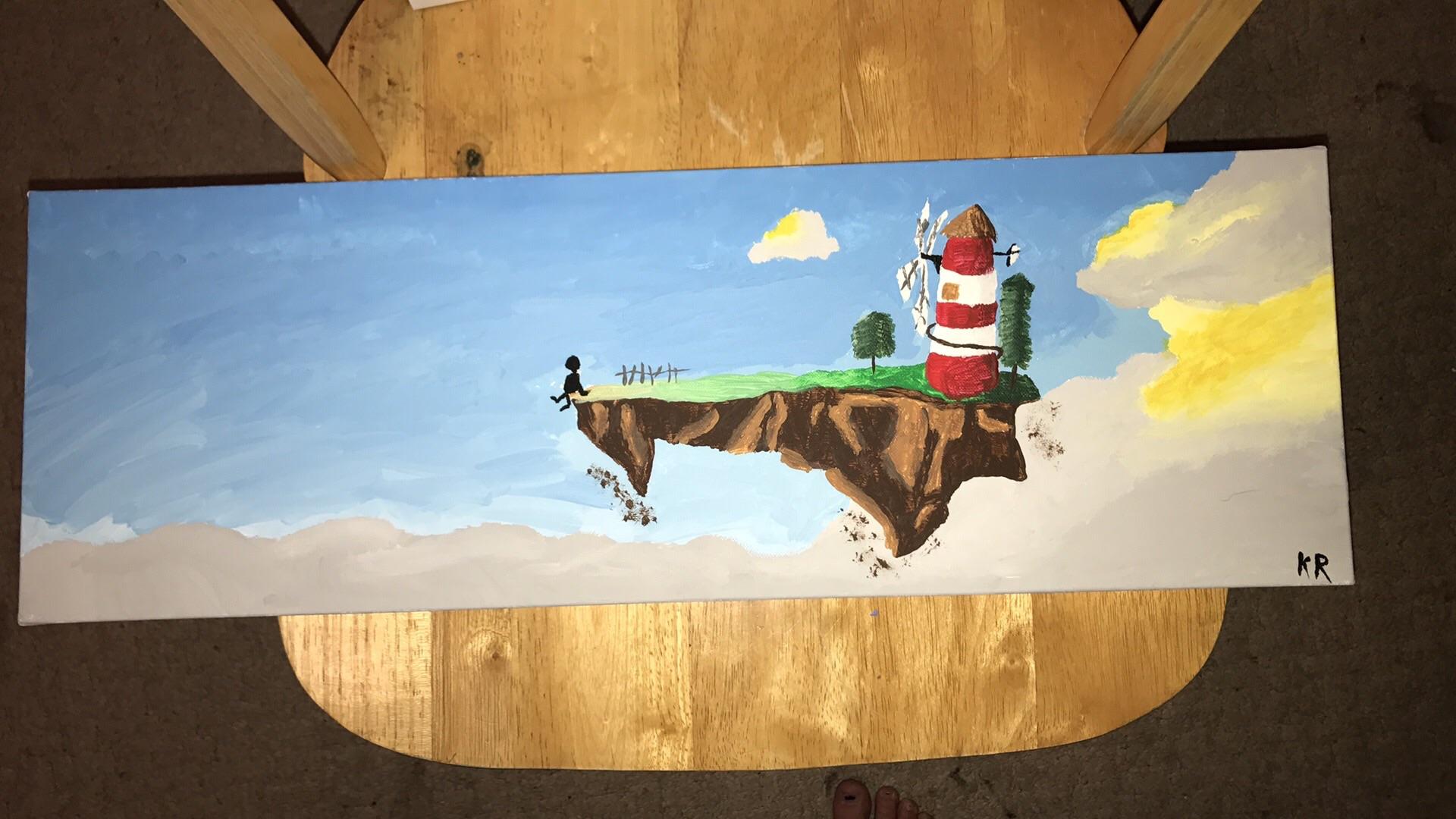 1920x1080 Spontaneously Decided To Do A Painting Last Night While Watching - Gorillaz Painting