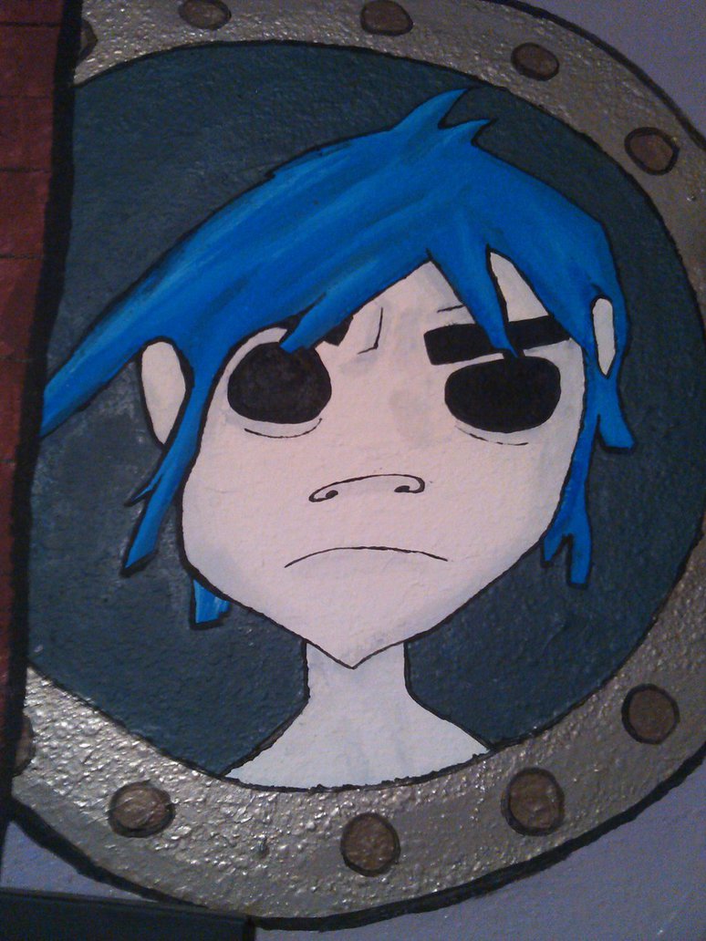 774x1032 Gorillaz 2d Wall Painting By Missmiscreation - Gorillaz Painting
