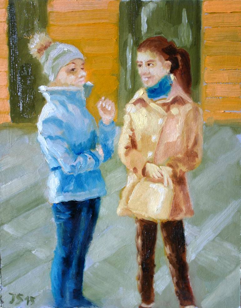 770x983 Saatchi Art Gossip Girls Painting By Juri Semjonov - Gossip Girl Painting