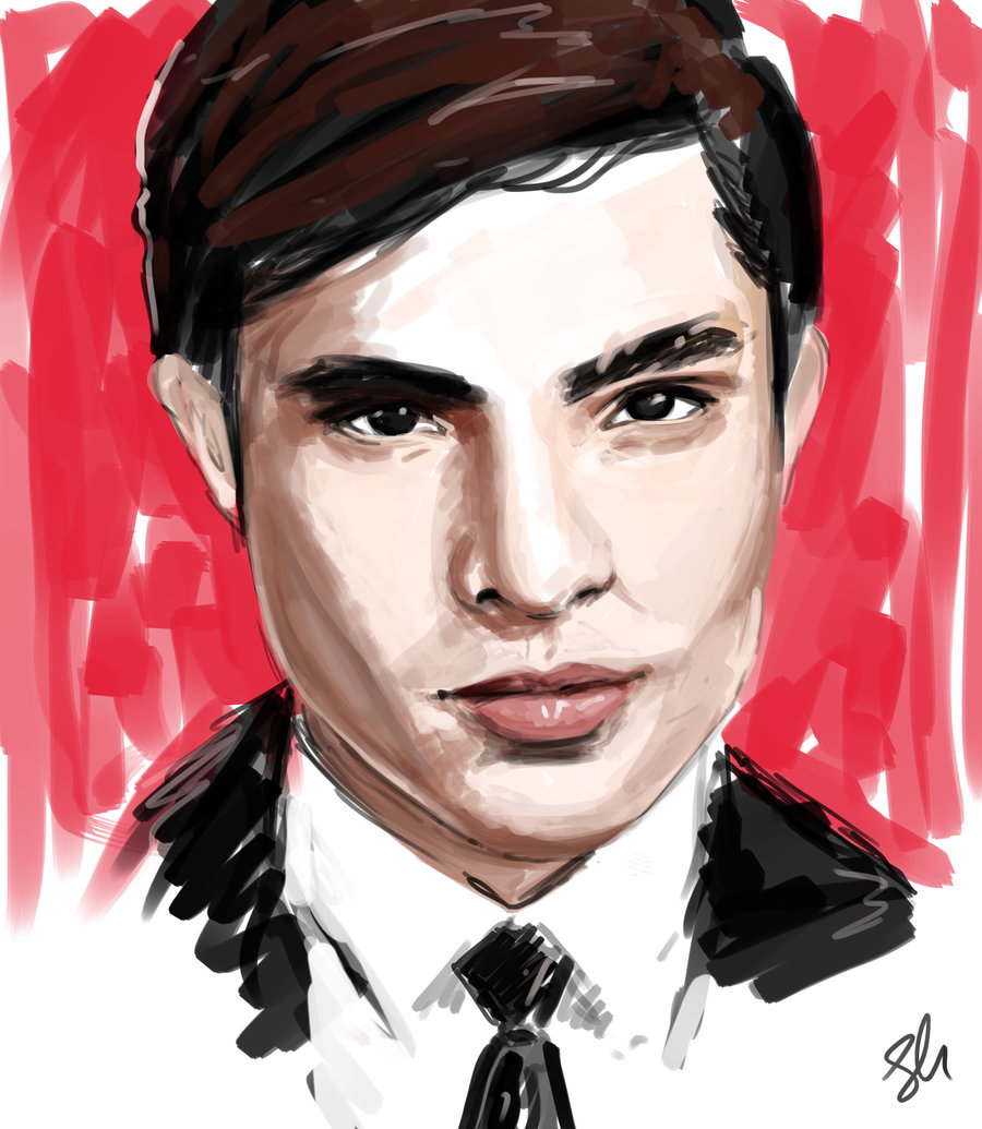 900x1035 Chuck Bass Speed Paint By Tantoun87 - Gossip Girl Painting