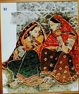 259x311 Gossip Painting By Netra Sathe - Gossip Painting