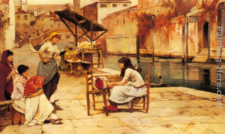 720x429 Oliver Rhys An Afternoon Of Gossip Painting Anysize 50% Off - Gossip Painting