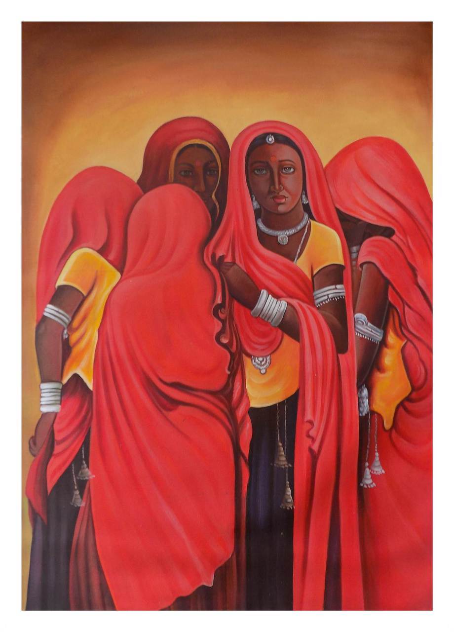 920x1280 Buy Gossip 3 Handmade Painting By Paresh More. Codeart 1033 11029 - Gossip Painting