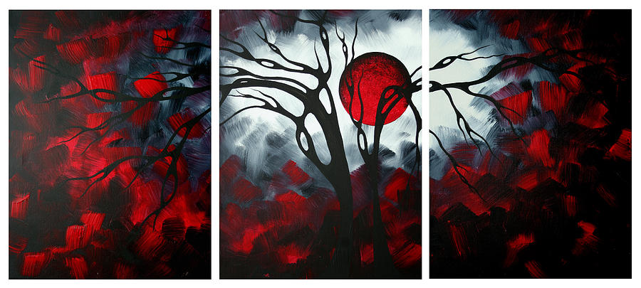 900x405 Abstract Gothic Art Original Landscape Painting Imagine By Madart - Goth Art Painting
