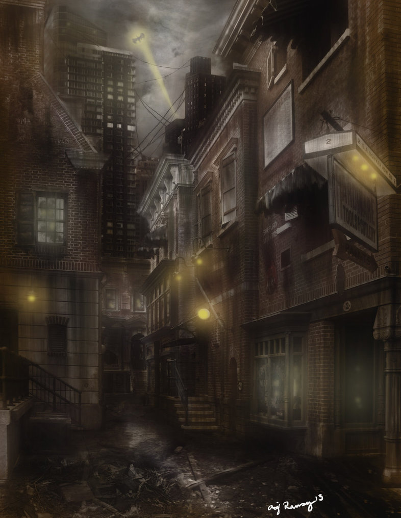 786x1016 Gotham First Matte Painting By Amandaramsey - Gotham City Painting
