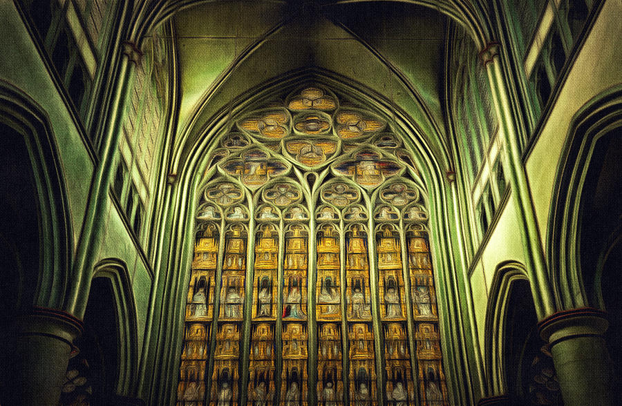 900x588 Dom Church Cathedral Gothic Style Art Painting Painting By Wall - Gothic Cathedral Painting