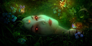 300x153 Gothic Girl Paintings Fine Art America - Gothic Girl Painting