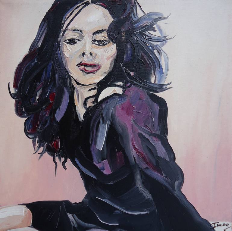 770x767 Saatchi Art Gothic Girl Painting By Henry Beer - Gothic Girl Painting