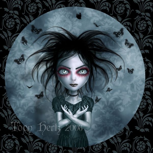 600x600 Something Different Photomanipulation And Digital Painting. All - Gothic Girl Painting