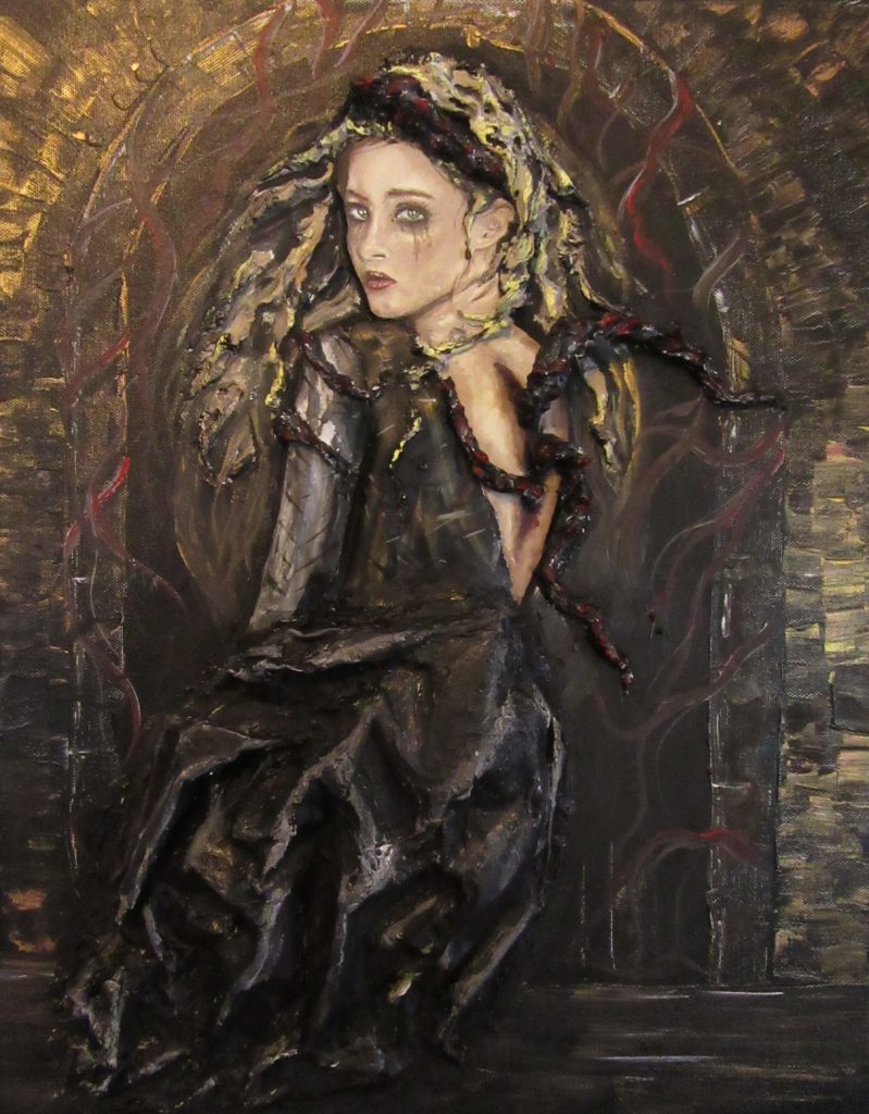 799x1024 Thursday Art Assault Another Goth Girl Tessera Guild - Gothic Girl Painting