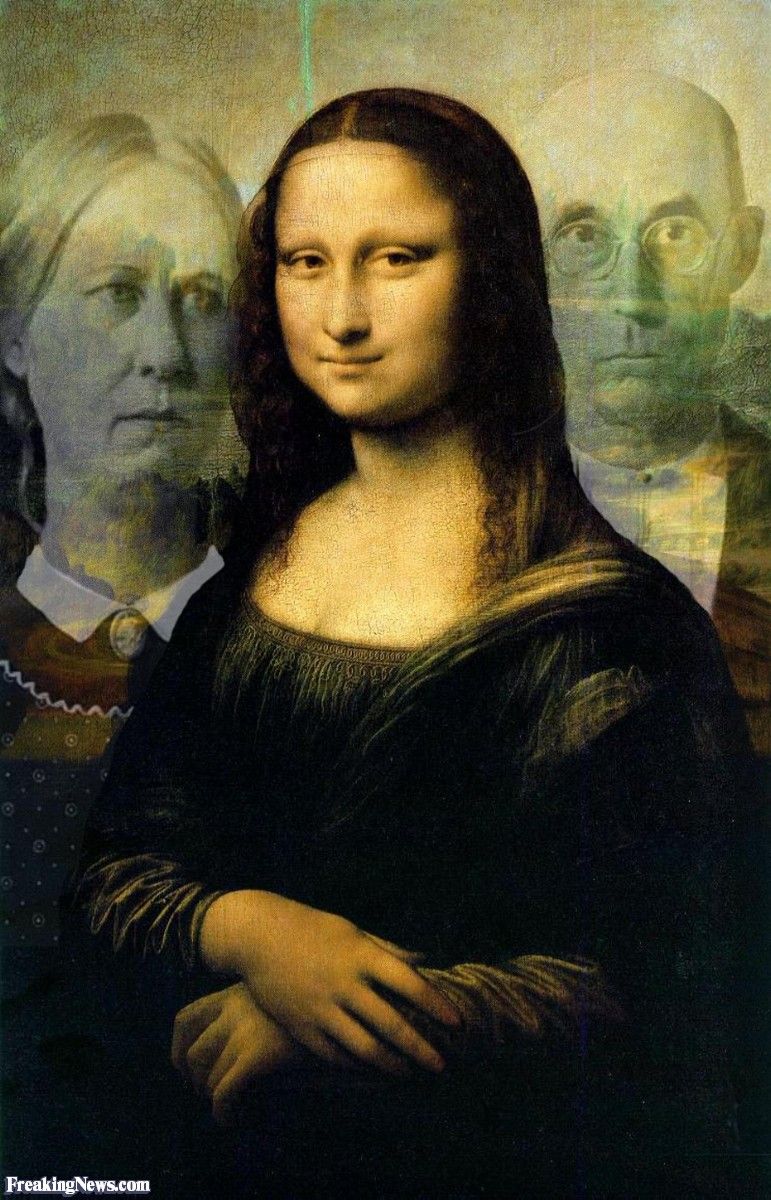 771x1200 Mona Lisa Over The American Gothic Painting American Gothic - Gothic Painting
