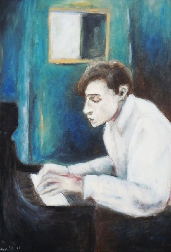 585x862 Glenn Gould By Shoshana Kertesz The Piano Pianos - Gould Painting