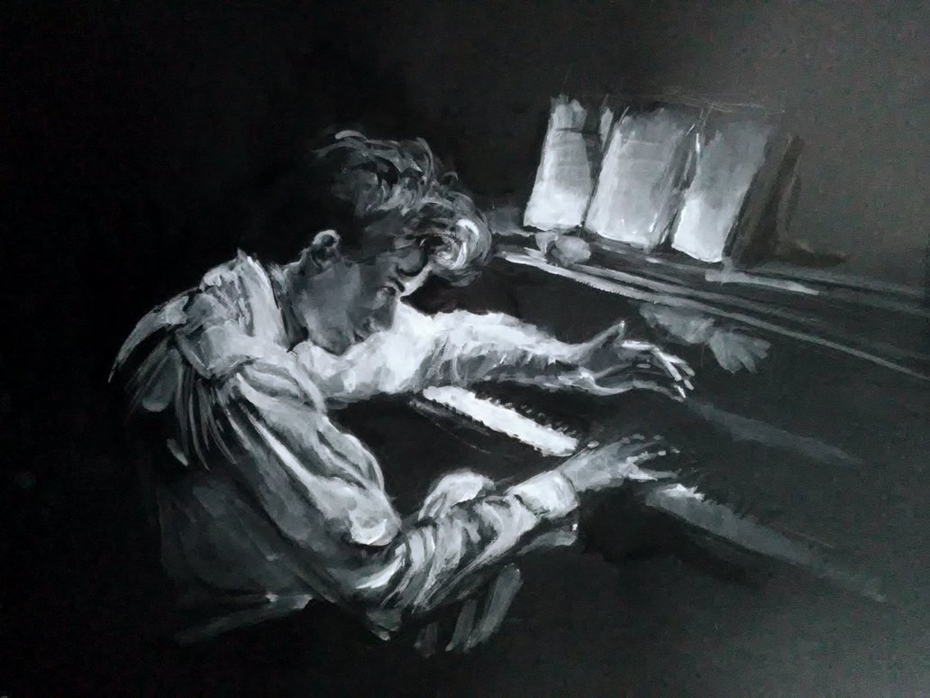 1032x774 Glenn Gould. By Amythelady - Gould Painting