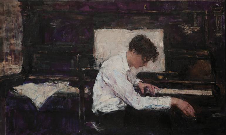 770x462 Saatchi Art Glenn Gould Painting By Valeriya Lakrisenko - Gould Painting