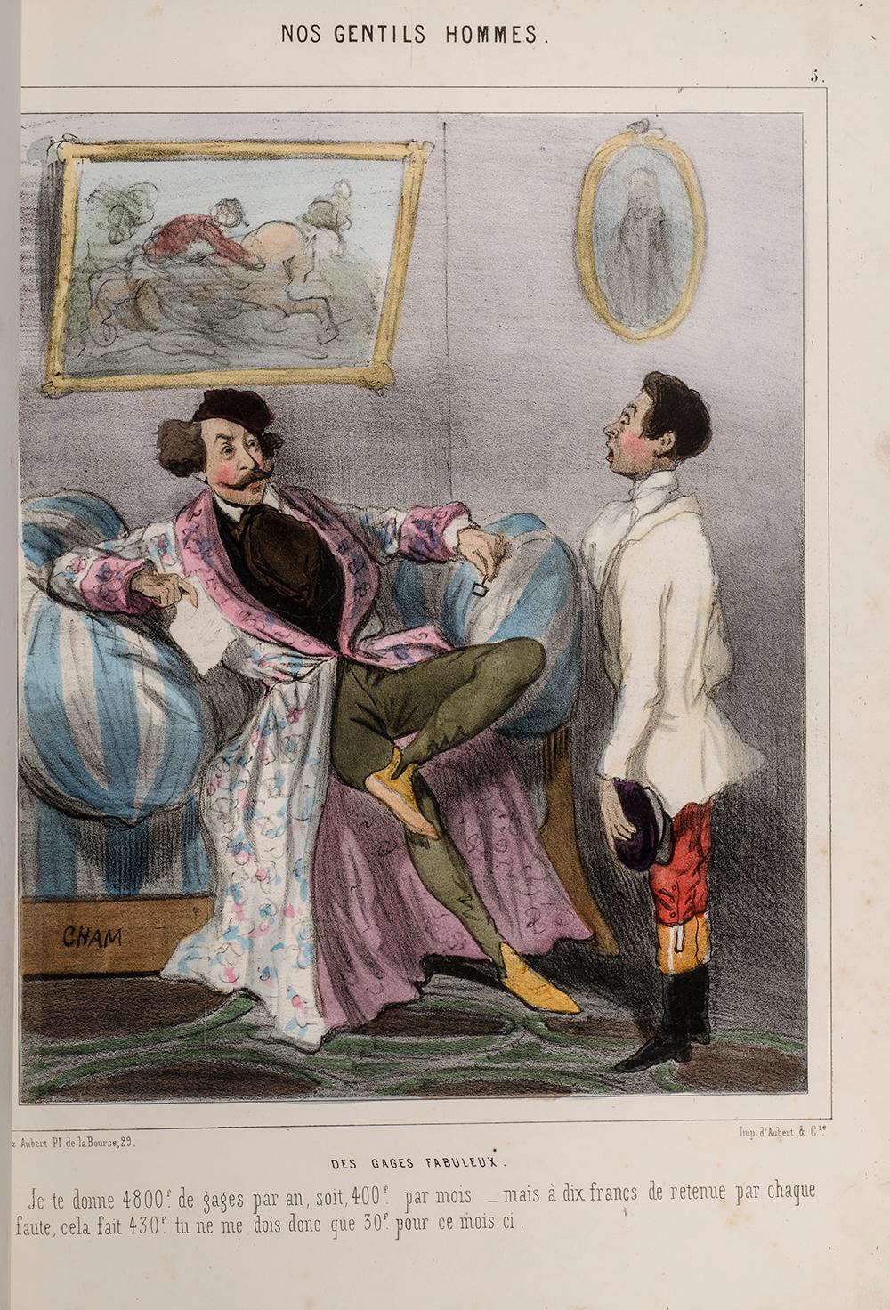 1000x1472 Nos Gentils Hommes A Gout By Cham (Pseudonym Of De - Gout Painting