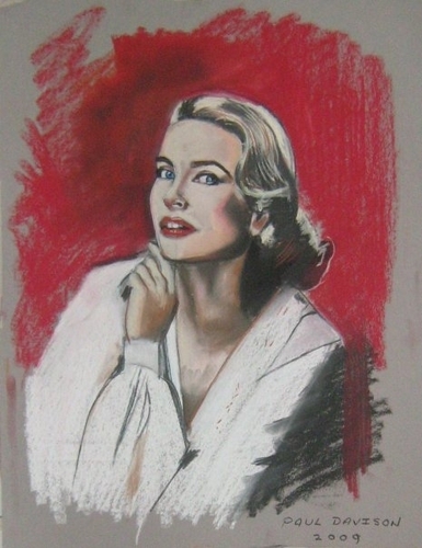 385x500 Grace Kelly Images Grace,painting By Paul Davison Wallpaper - Grace Kelly Painting