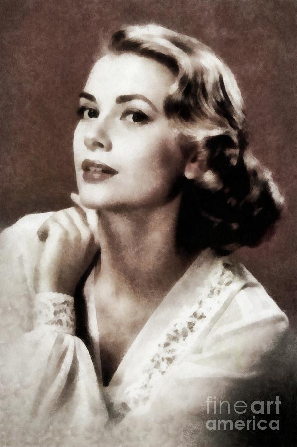 598x900 Grace Kelly, Actress, By Js Painting By John Springfield - Grace Kelly Painting