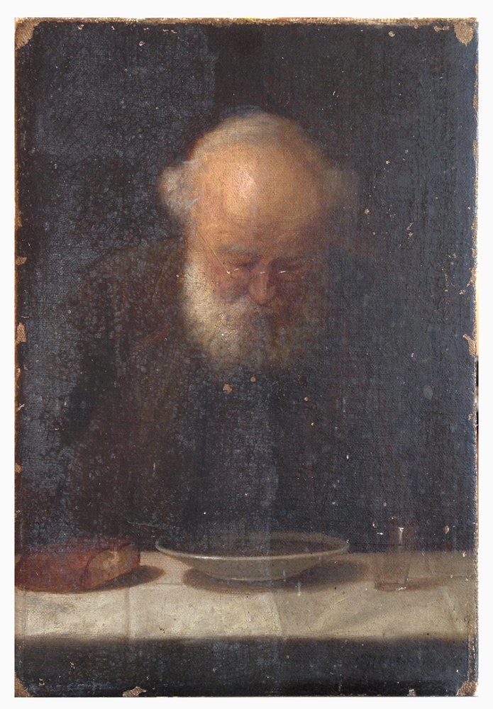 695x1000 Saying Grace Painting Restored - Grace Painting