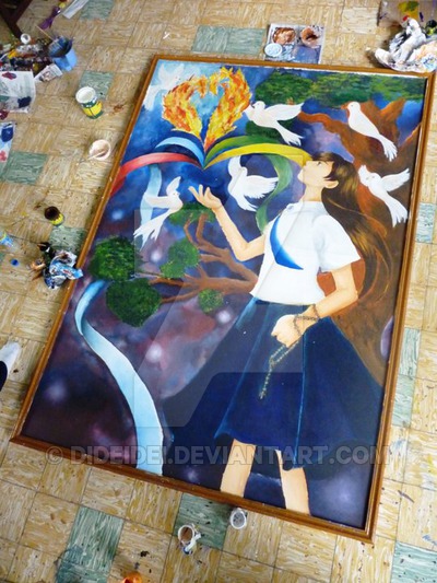 400x533 Graduation Mural Painting By Dideidei - Graduation Painting