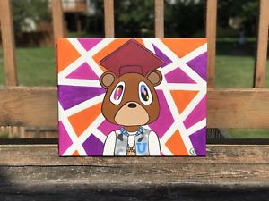300x225 Kanye West Graduation Bear Painting Ebay - Graduation Painting