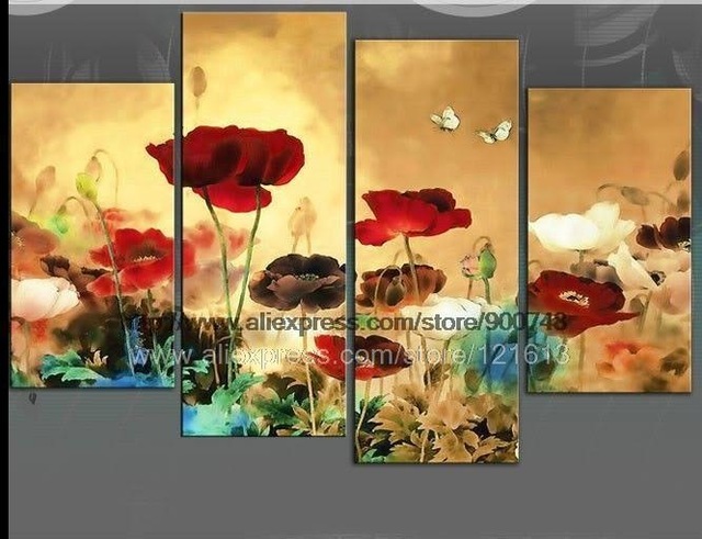 640x491 Chinese Floral Abstract Art Painting Oil Painting Decoration Home - Graduation Painting