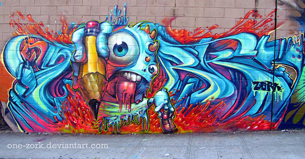 600x314 New Amazing Street Art Paintings Of 2013 - Graffiti Art Painting