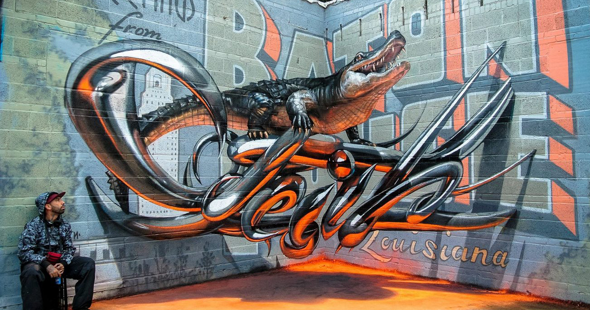 1200x630 Portuguese Street Artist Creates Stunning 3d Graffiti That Seems - Graffiti Art Painting