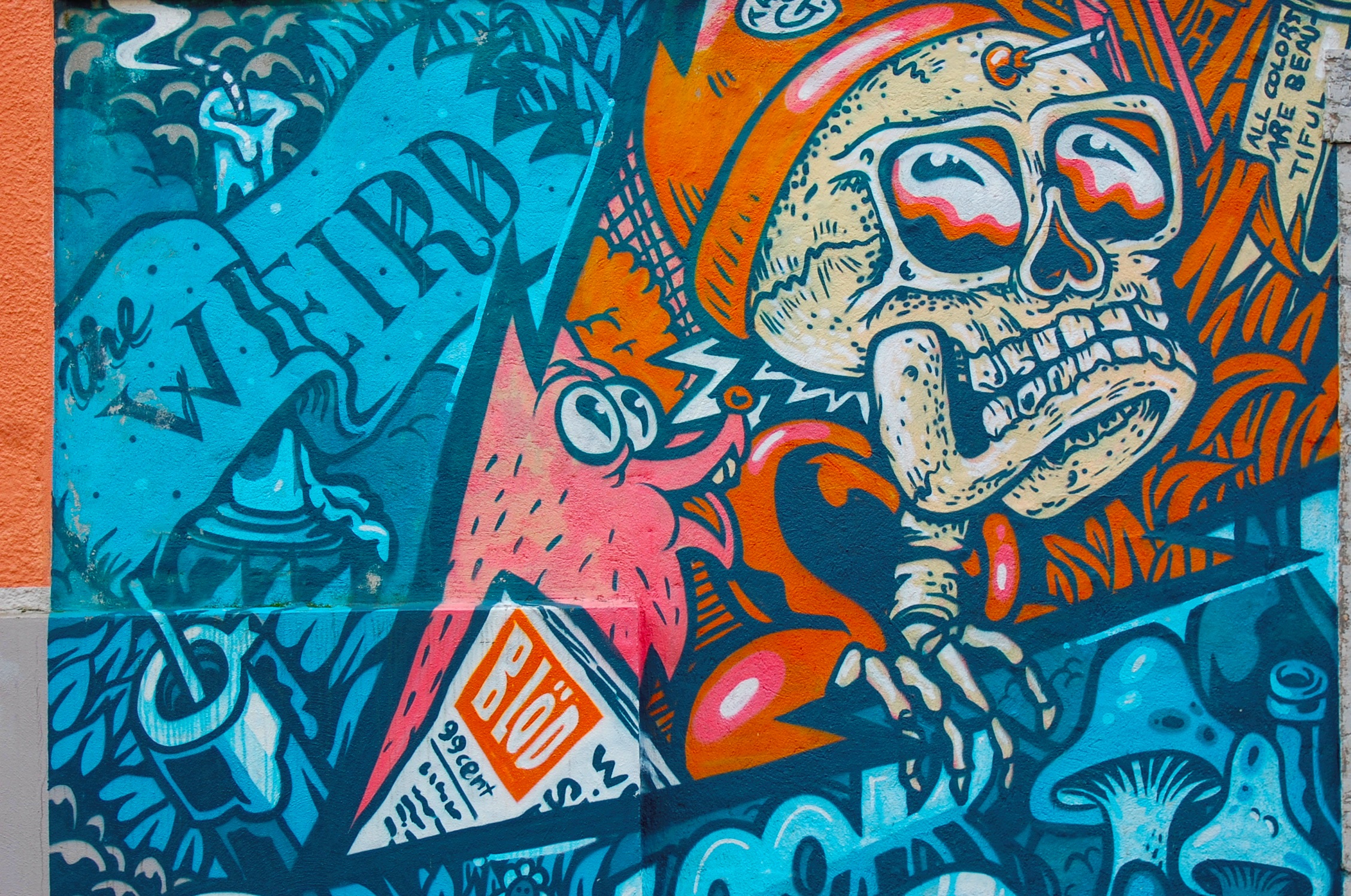 2256x1496 Free Images Wall, Pattern, Portrait, Spray, Graffiti, Painting - Graffiti Painting