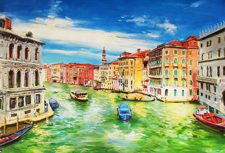 900x613 The Grand Canal Venice Painting By Conor Mcguire - Grand Canal Venice Painting