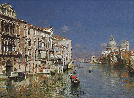 450x328 Gondola Ride, The Grand Canal, Venice Rubens Santoro Painting - Grand Canal Venice Painting