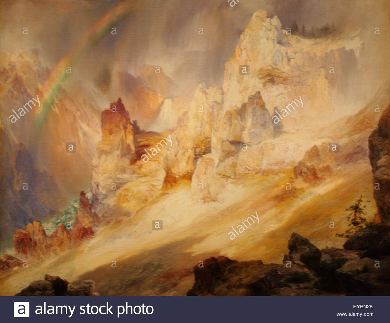 1300x1077 Grand Canyon Yellowstone Painting Grand Stock Photos Amp Grand - Grand Canyon Of The Yellowstone Painting